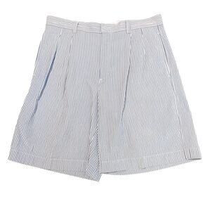 Cutter and Buck Seersucker Striped Pleated High Rise Culotte Short Womens US 32